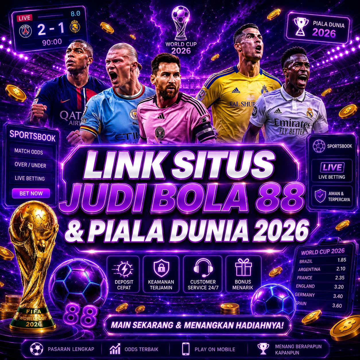 JURAGANBOLA88: Link Situs Judi Bola 88 SBOBET & Piala Dunia Resmi 2026